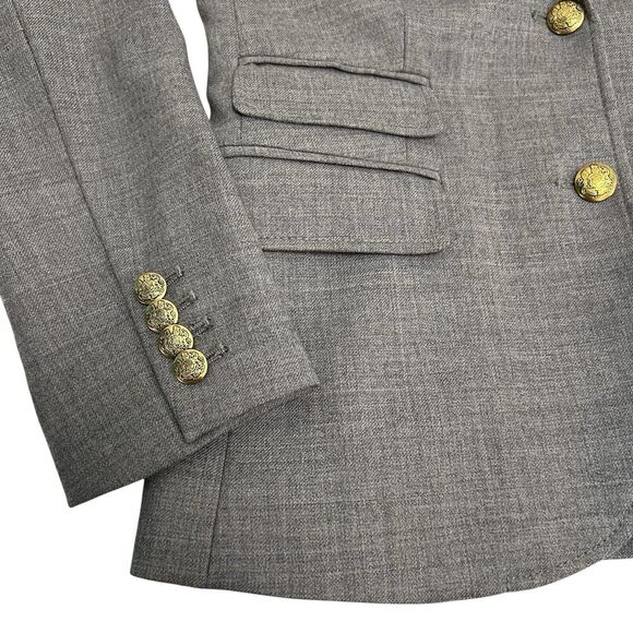 J. Crew Schoolboy Blazer Grey Wool Business Casual Academia Preppy Jacket Size 4 - Picture 6 of 12